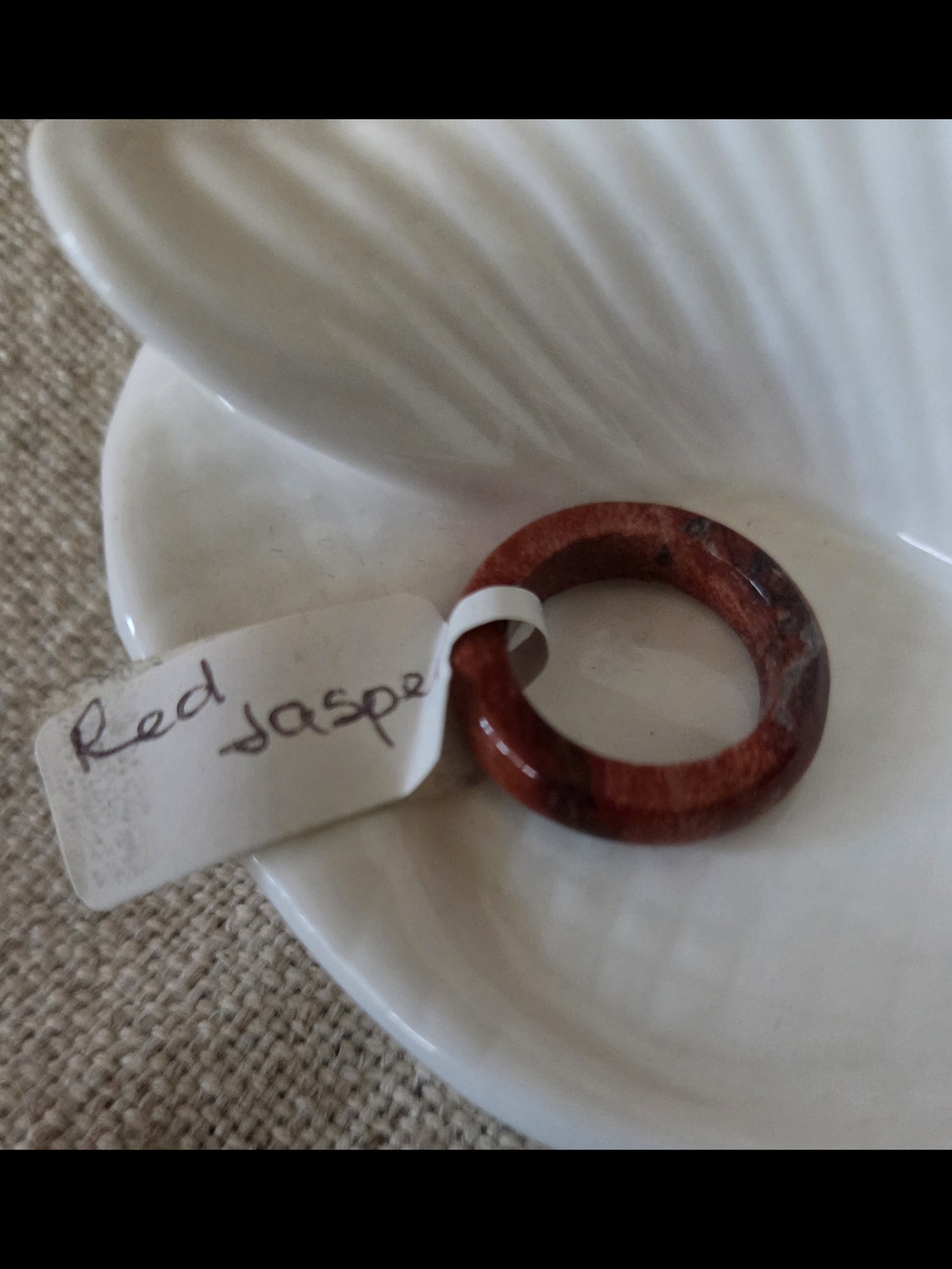 NEW Red Jasper Gemstone Band Ring – Size 5
